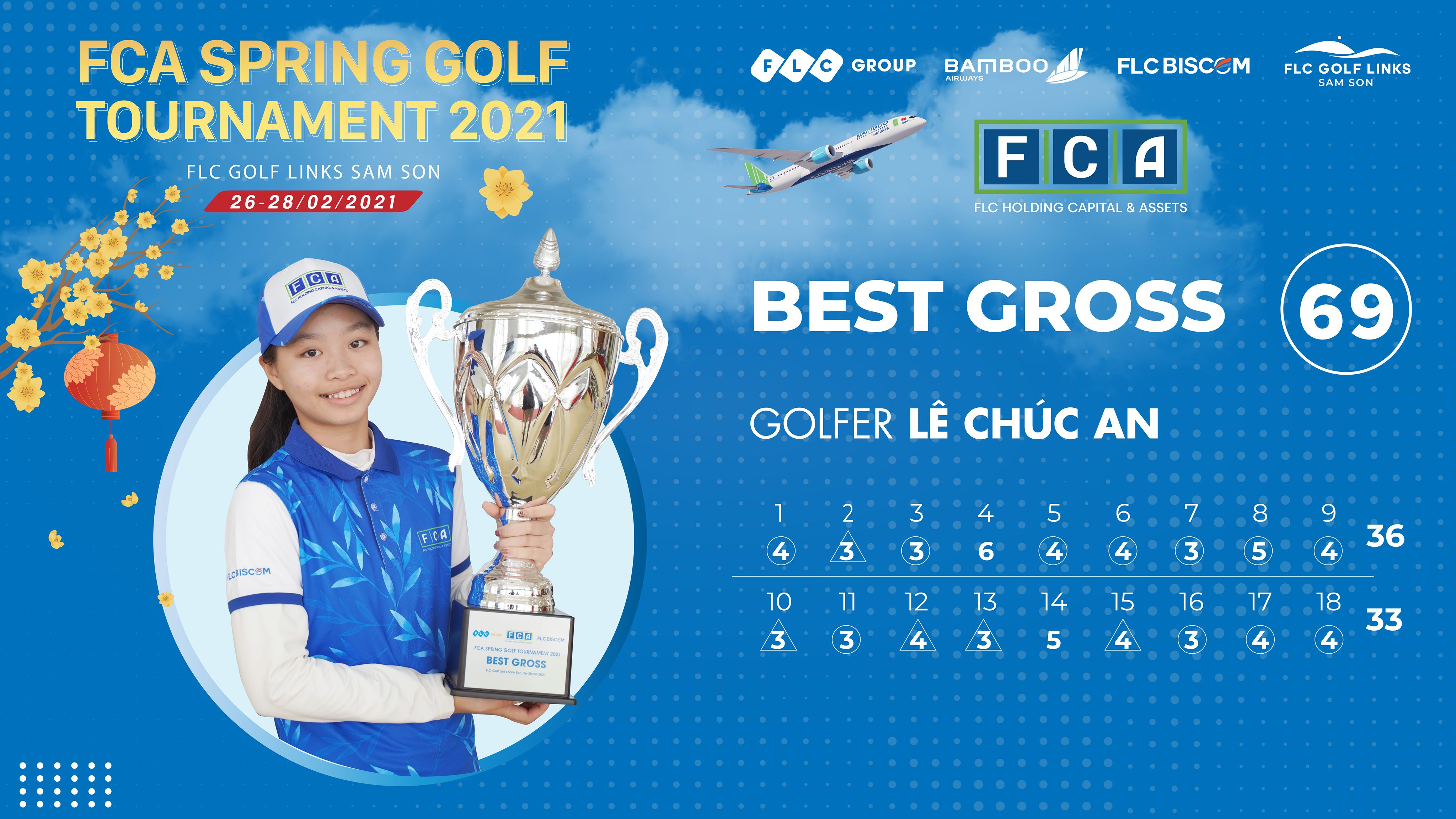 Golfer nữ Lê Chúc An vô địch FCA Spring Golf Tournament 2021