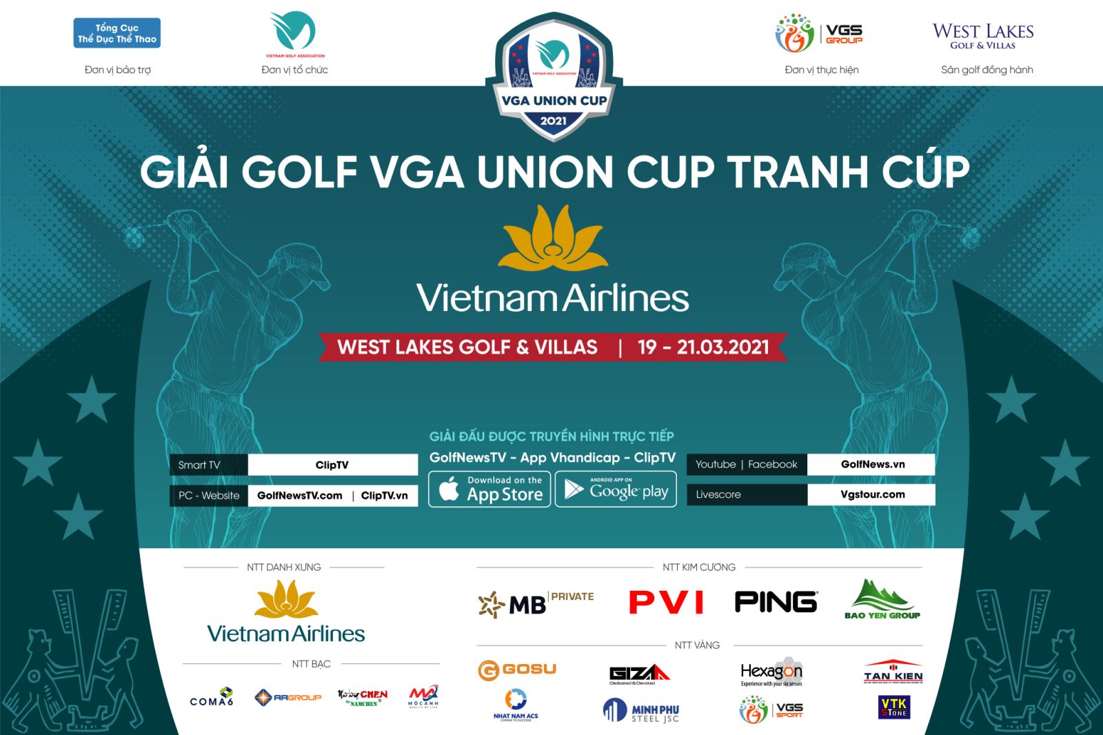 Lịch phát sóng trực tiếp giải VGA Union Cup tranh cúp Vietnam Airlines