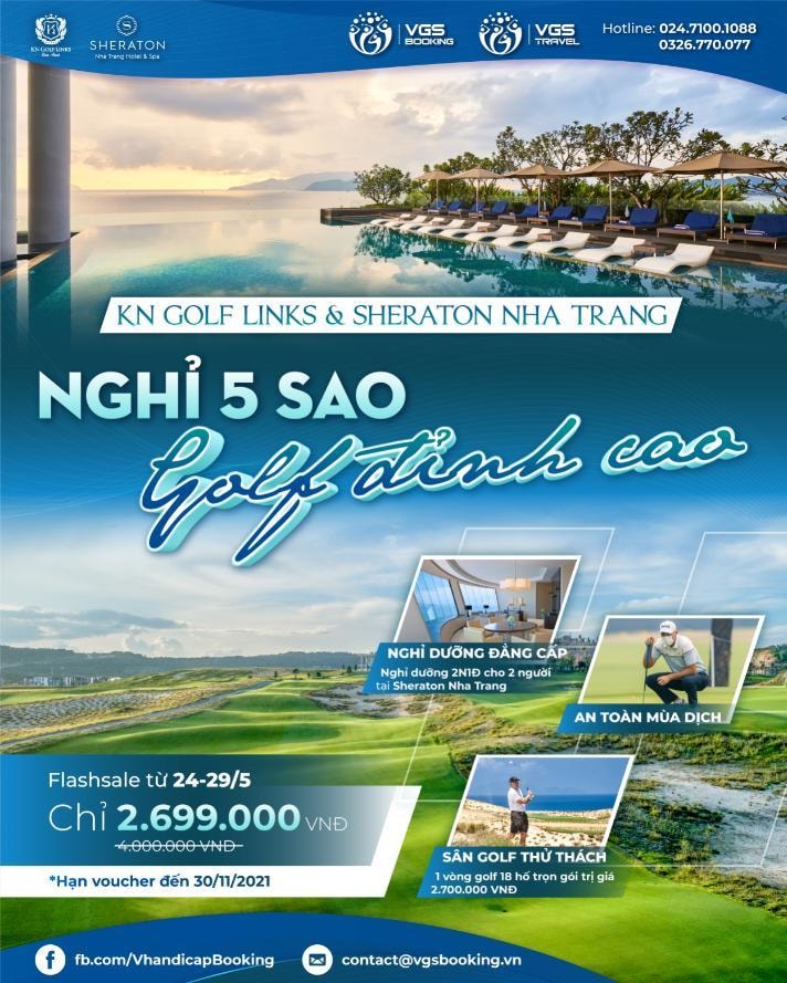 Chơi golf, nghỉ dưỡng giá rẻ tại Nha Trang với VGS Booking và VGS Travel