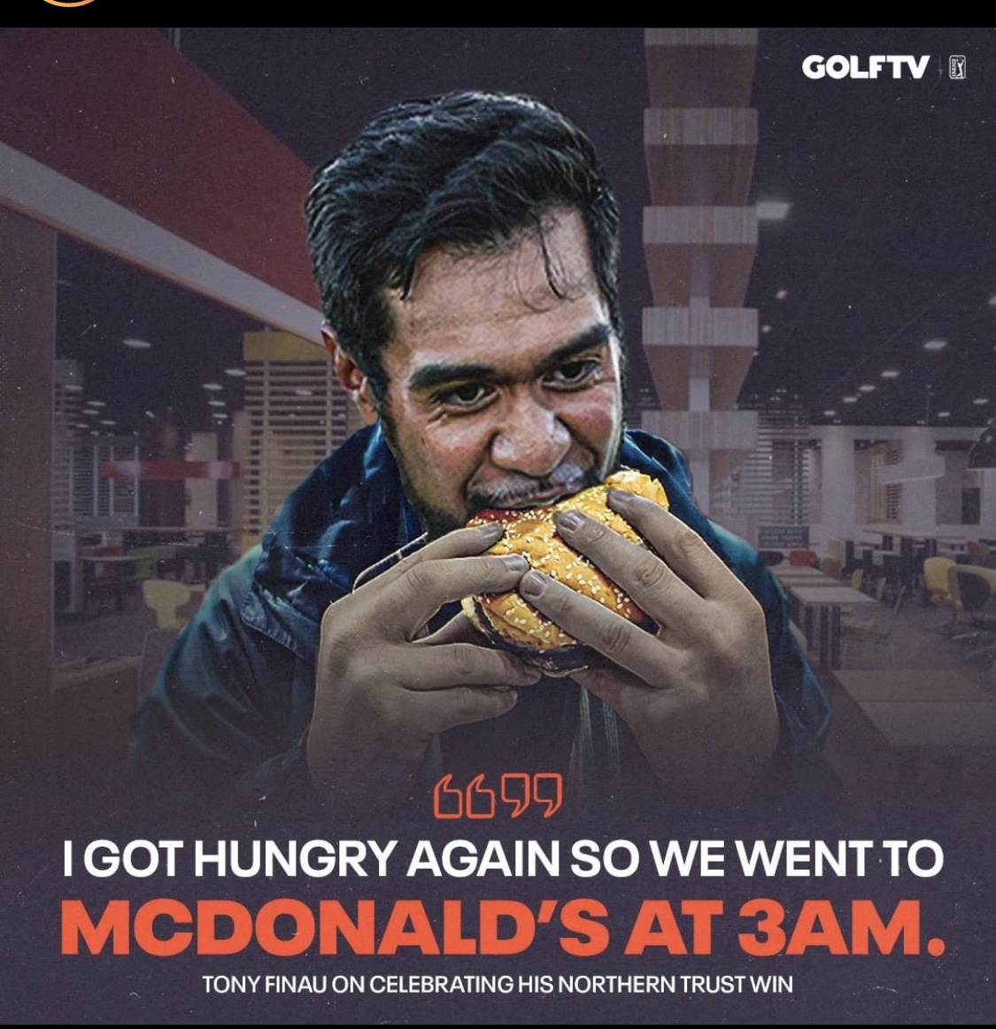 Lĩnh 1,7 triệu đô tiền thưởng, Tony Finau đi ăn McDonald lúc 3 giờ sáng