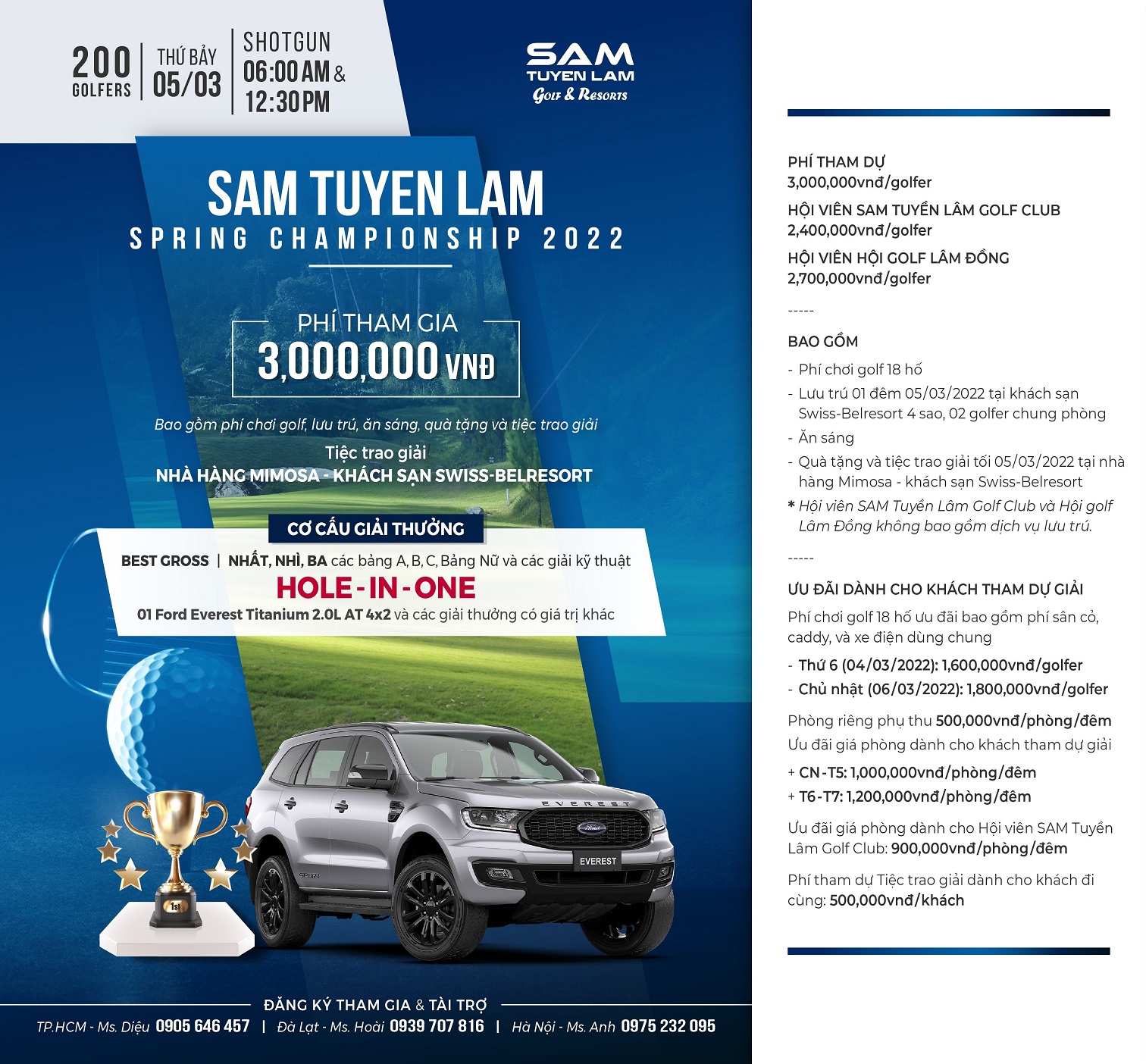 Giải đấu “SAM Tuyen Lam Spring Championship 2022” khởi tranh vào đầu tháng 3