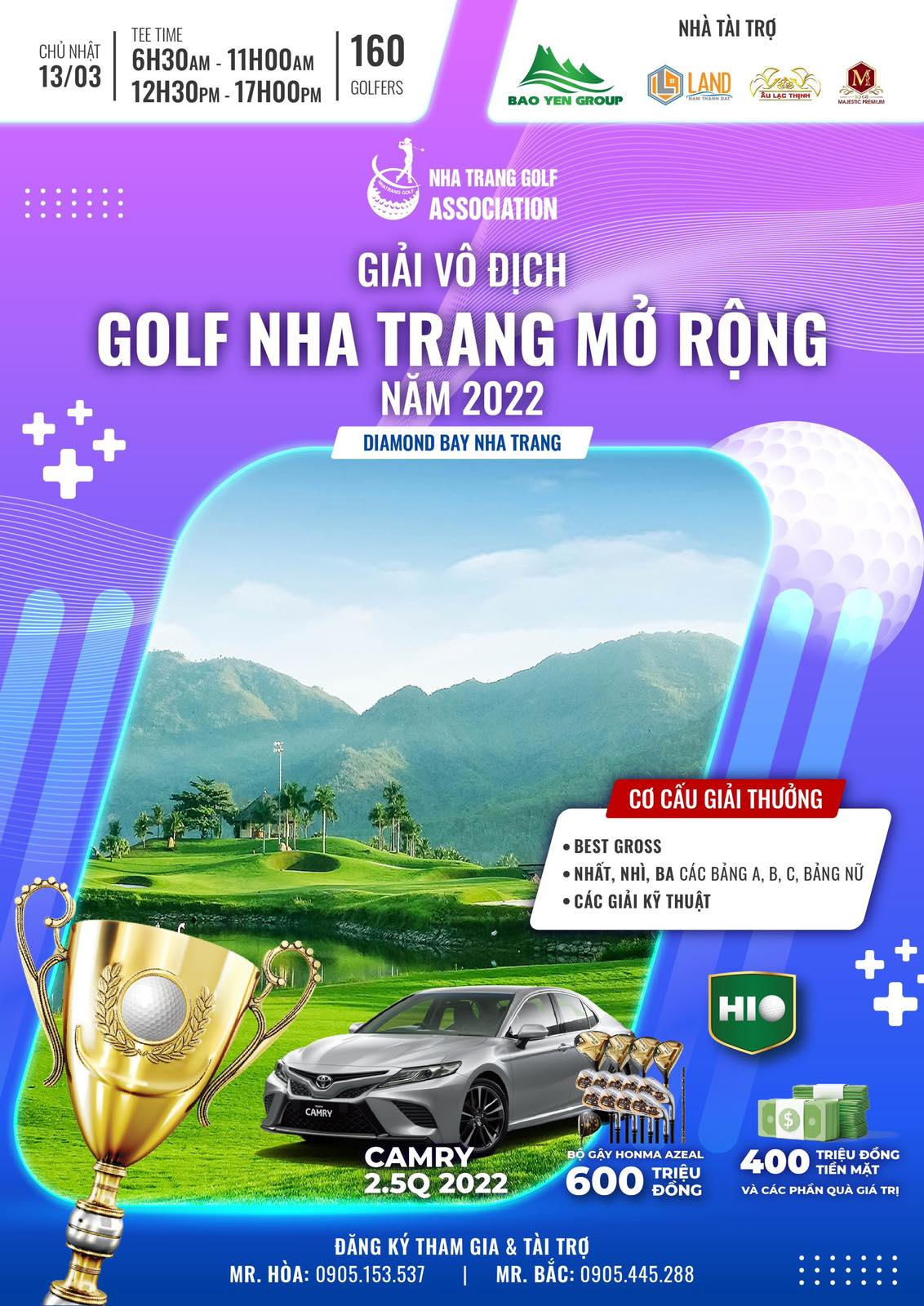 Hội golf Nha Trang – Khánh Hòa tổ chức 2 giải đấu chào mừng thành công Đại hội lần thứ IV