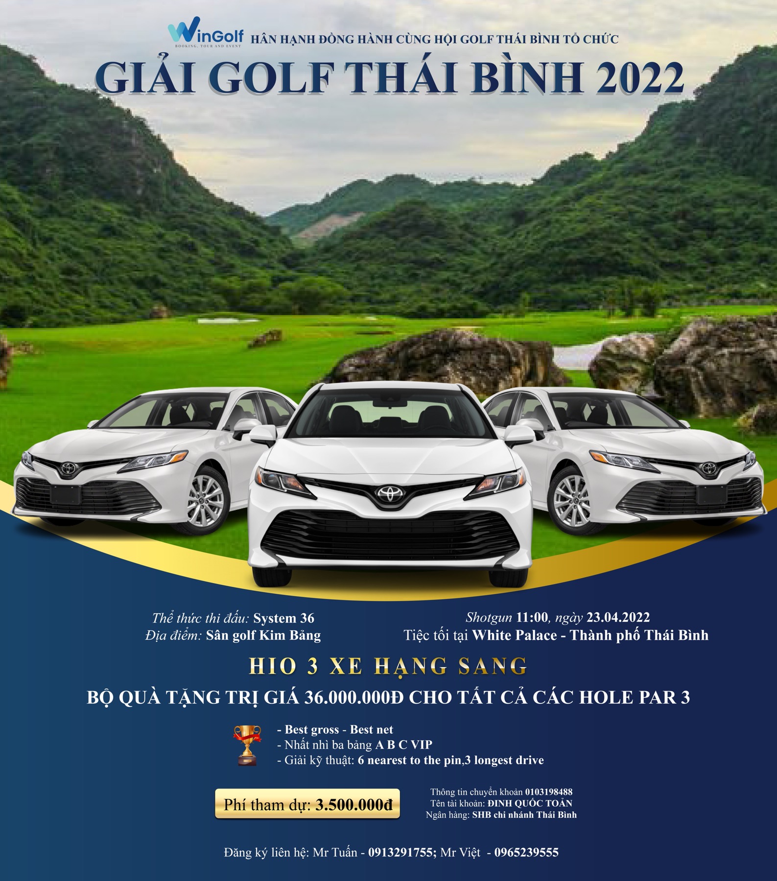 Khởi tranh "Giải golf Thái Bình 2022” - Hấp dẫn với cơ cấu giải thưởng HIO vô cùng giá trị